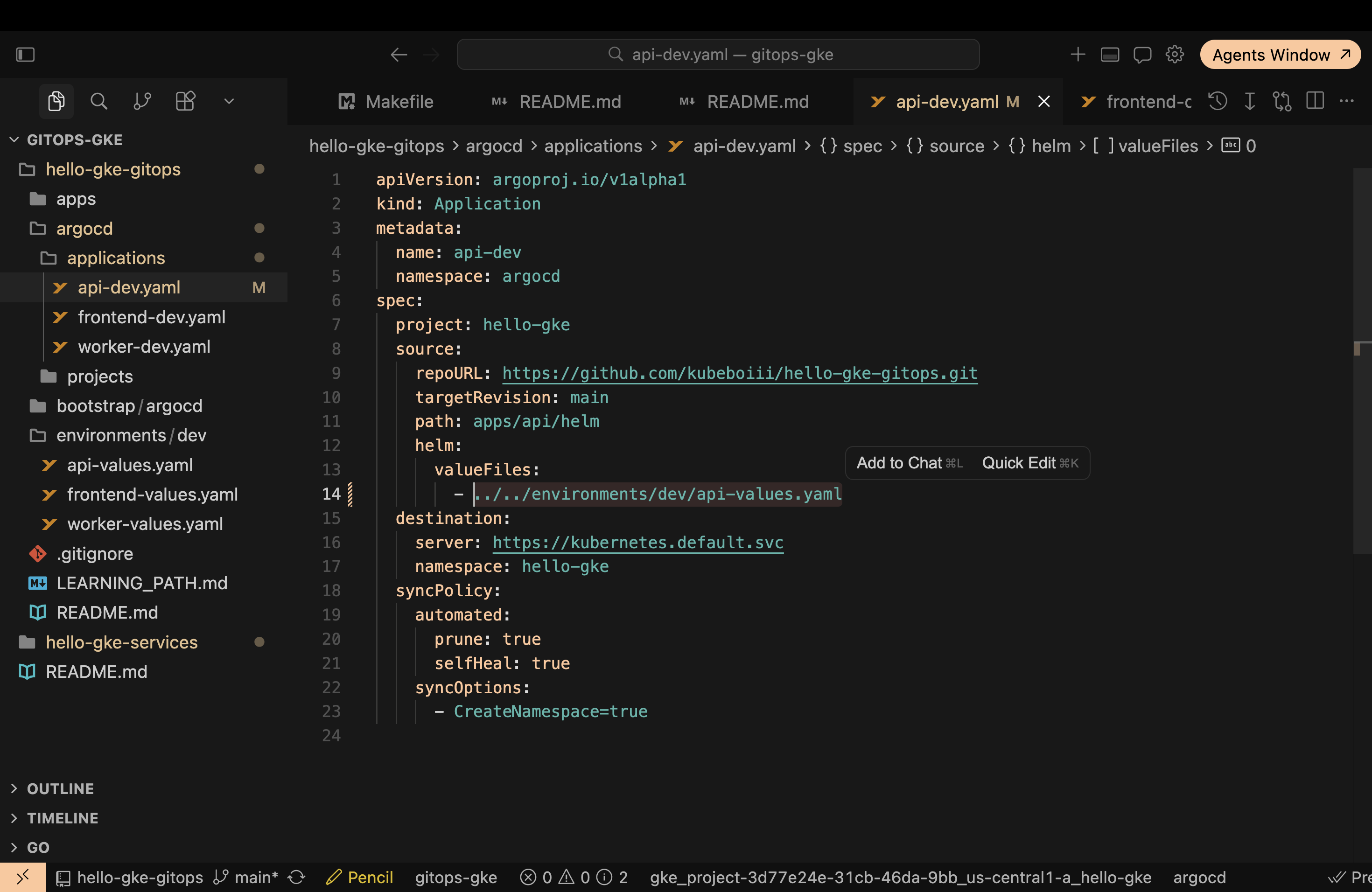 Incorrect valueFiles path in api-dev.yaml